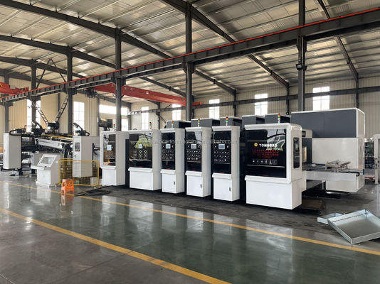 60mm Automática Caixa corrugada Caixa de cartão Flexo Printer Slotter Die Cutter Folder Gluer Linkage Line Machine