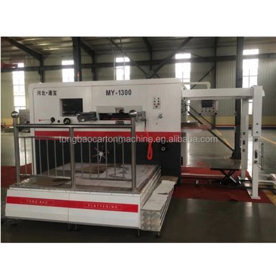 Flatbed Die Press Cartão de embalagem Die Cutting Creasing Pequena caixa de cartão máquina de fabricação