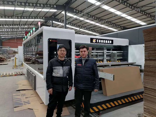 1200mm Automática de cartão corrugado Impressão Slotter Die Cutting Plying Linha de colagem