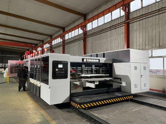 Impressora de cartucho de 60 mm de alimentação automática rotativa de corte por die Slotter Folder Gluer para caixa ondulada