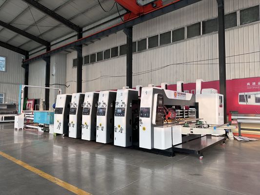 11000 PCS/H Caixa de cartão Flexo Impressão Slotting Rotary Die Cutting Vibration Stacker Machine