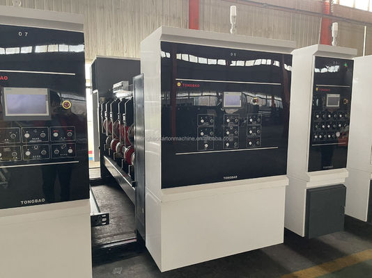Impressora de cartucho de 60 mm de alimentação automática rotativa de corte por die Slotter Folder Gluer para caixa ondulada