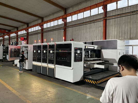 Máquina de Linha de Embalagem de Papel de Impressão de 1500 mm Gluer Cartão Corrugado