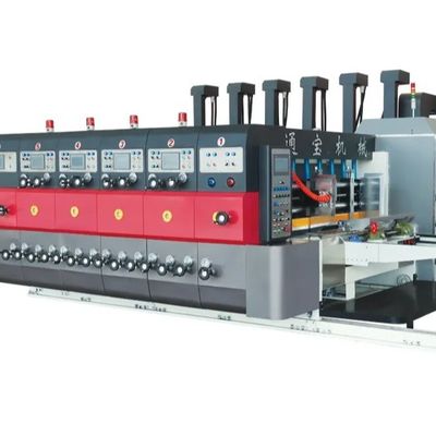 Automático Flexo Slotter Rotary Die Cutter com impressora de tinta de água e empilhador de descolagem