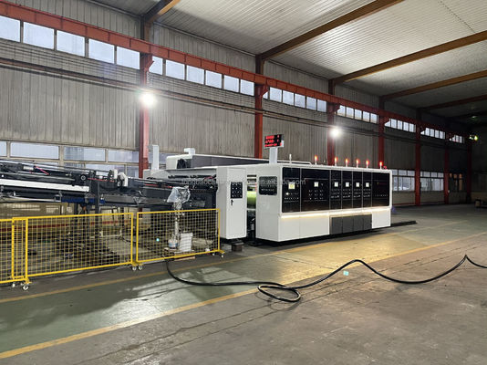 Máquina de Linha de Embalagem de Papel de Impressão de 1500 mm Gluer Cartão Corrugado