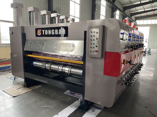 Automático Flexo Slotter Rotary Die Cutter com impressora de tinta de água e empilhador de descolagem
