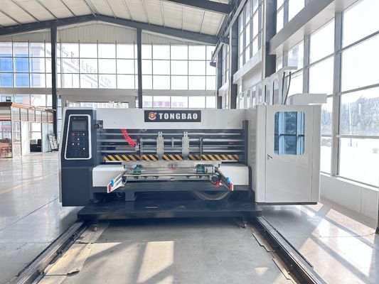 Automático Flexo Slotter Rotary Die Cutter com impressora de tinta de água e empilhador de descolagem