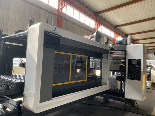FFG Transferência de vácuo automática Impressão flexográfica Slotting Die Cutting Folding Glueing Strapping Machine