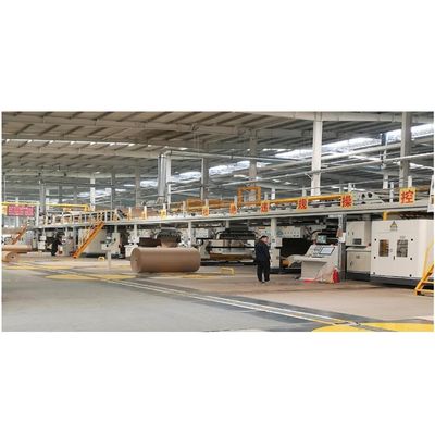 Linha de produção de caixas corrugadas automáticas de 5 camadas de alta velocidade de 180 m/min para fabricação de caixas de 3 camadas