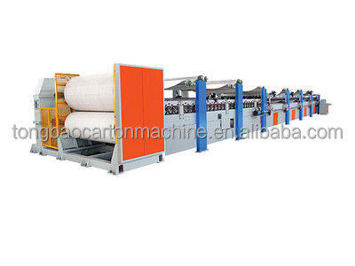 Linha de produção de caixas corrugadas automáticas de 5 camadas de alta velocidade de 180 m/min para fabricação de caixas de 3 camadas