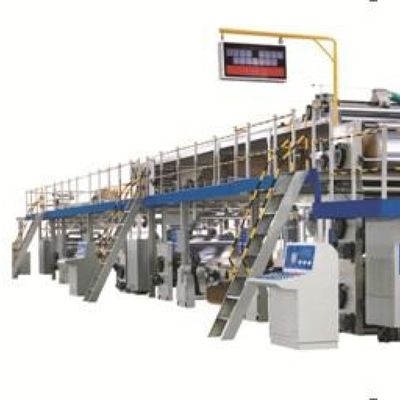 Material de embalagem de madeira Linha de produção de cartão ondulado de parede dupla para caixas de cartão