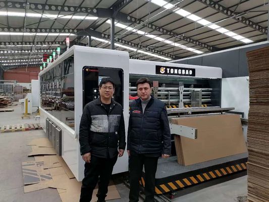 1200 mm Máquina automática de impressão Flexo Slotting Die Cutting Folding Glueing Strapping Inline