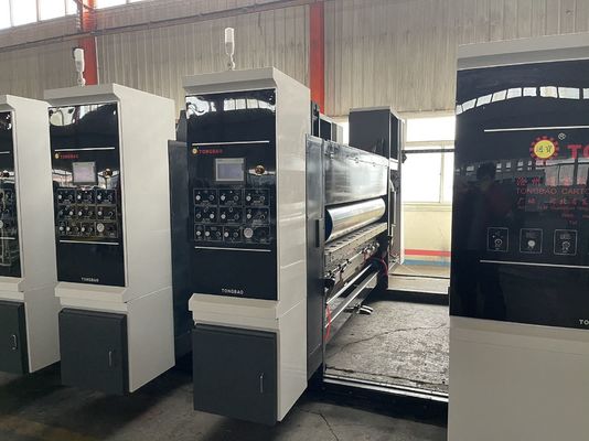 1200 mm Máquina automática de impressão Flexo Slotting Die Cutting Folding Glueing Strapping Inline
