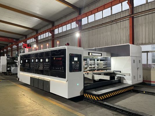 1200 mm Máquina automática de impressão Flexo Slotting Die Cutting Folding Glueing Strapping Inline
