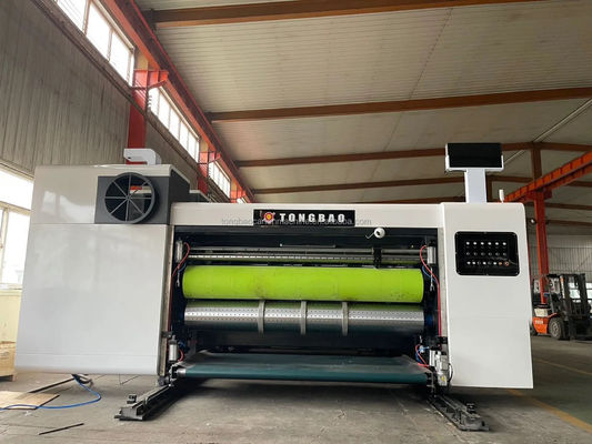 1500 mm Flexo 4 cores de impressão Slotting Die Cutting Plying Glueing Strapping Linha pegajosa máquina