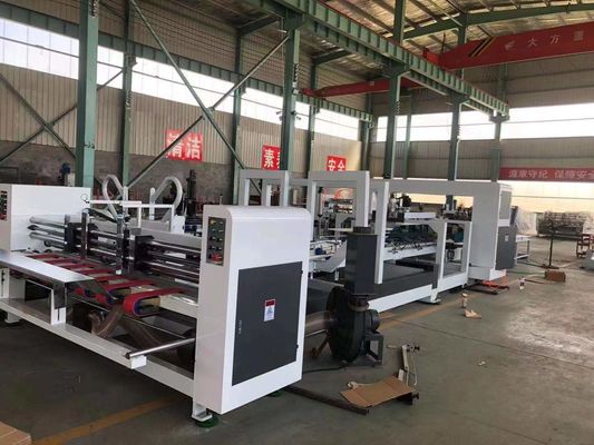 Máquina de colagem automática de dobragem de cartão ondulado de 220 V para produção de caixas de pregos