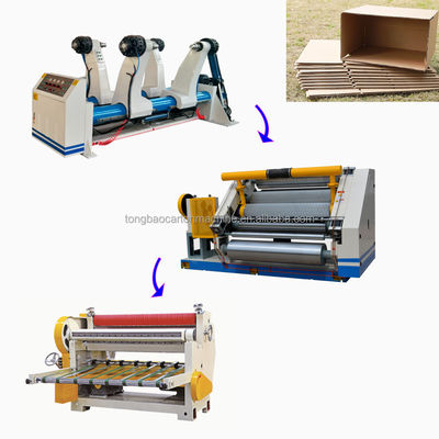 Solução de linha de produção corrugada de faceta única de duas camadas para fabricação de caixas de papelão