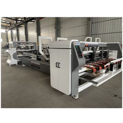 Caixa de cartão de dobragem colagem e costura folha automática completa colagem e costura máquina
