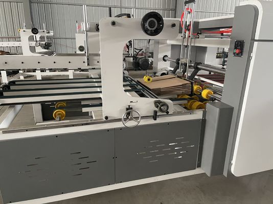 Caixa de cartão de dobragem colagem e costura folha automática completa colagem e costura máquina