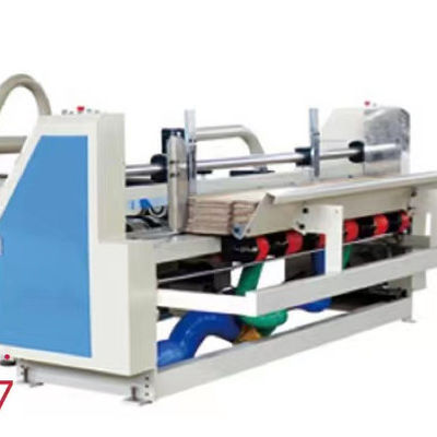 Máquina semiautomática de colagem de pasta de cartão ondulado para fabricação de caixas de cartão